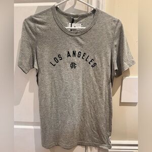 NWT ARITZIA REIGNING CHAMP Cotton Short Sleeve Tee, Heather Grey (S)